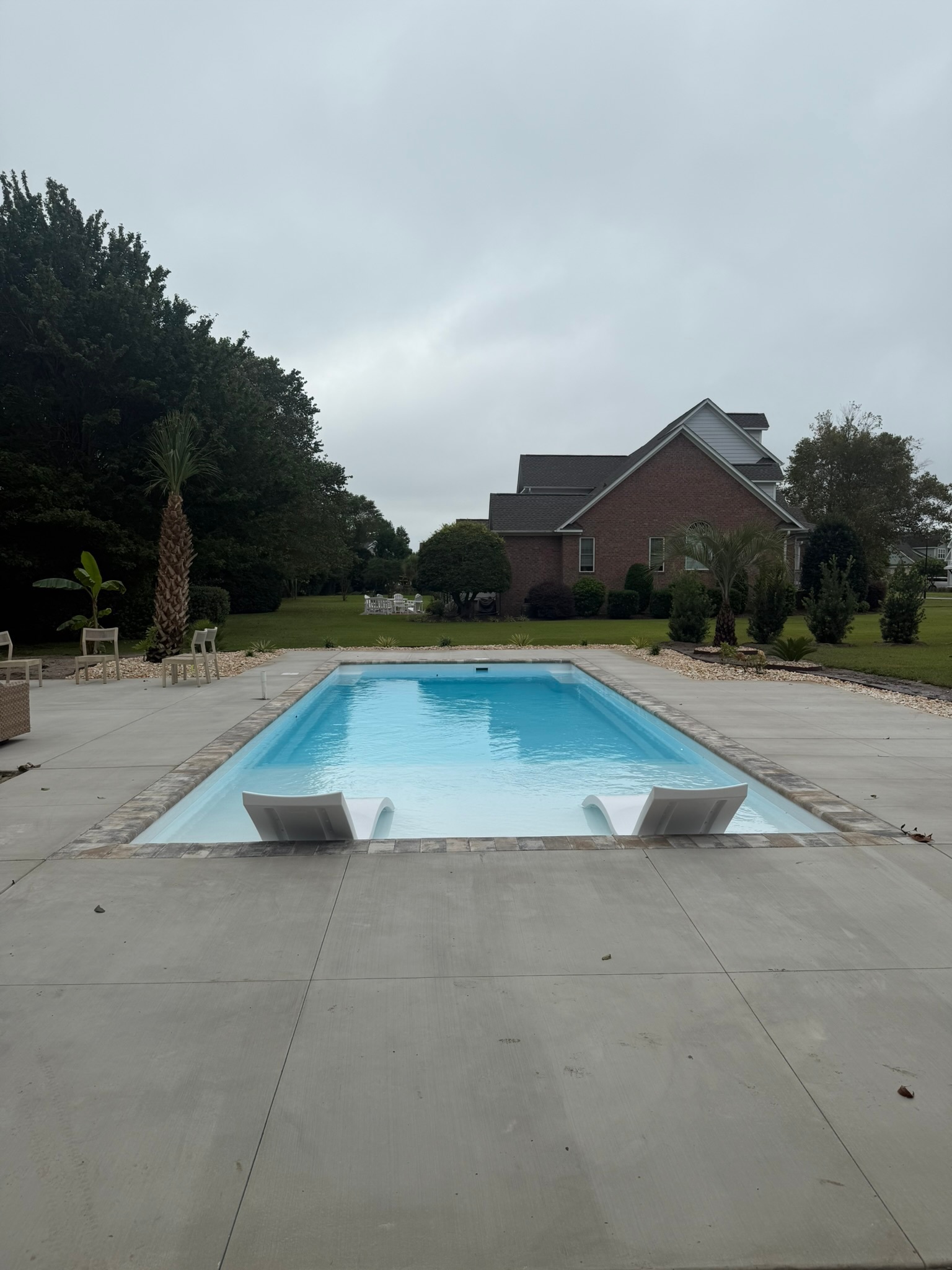 Fiberglass pool built in Hampstead NC